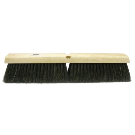 WEILER 24" Medium Sweep Floor Brush Black Tampico Center w/Horsehair Casing 42017